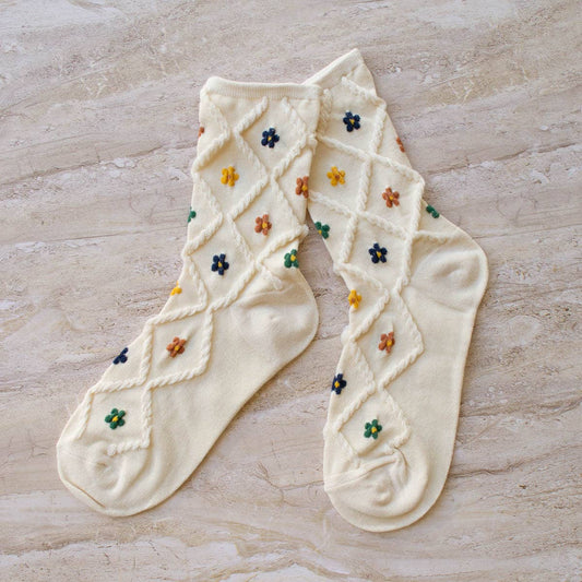 Ann Cottage Floral Casual Socks