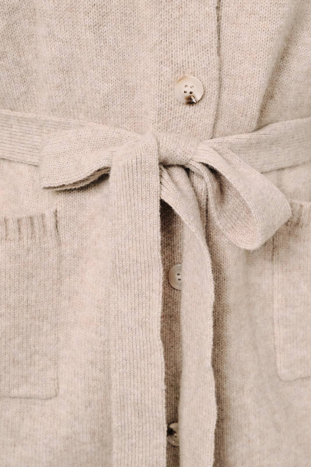 Open V-Neck Knit Sweater Cardigan