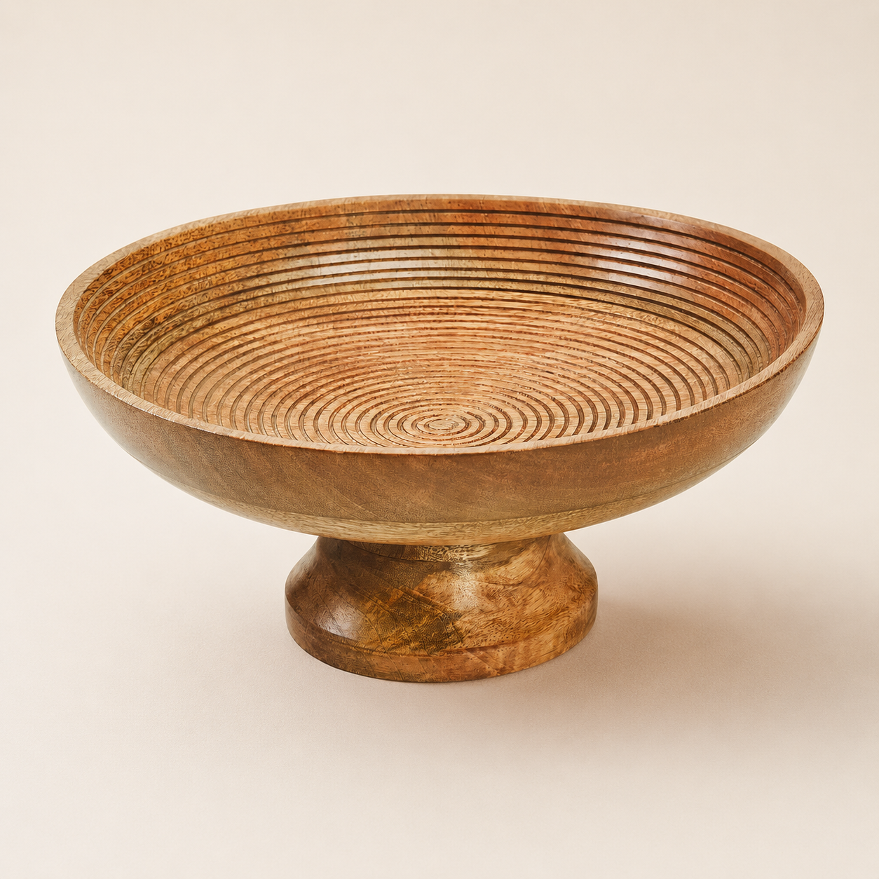 Wood Pedestal Bowl
