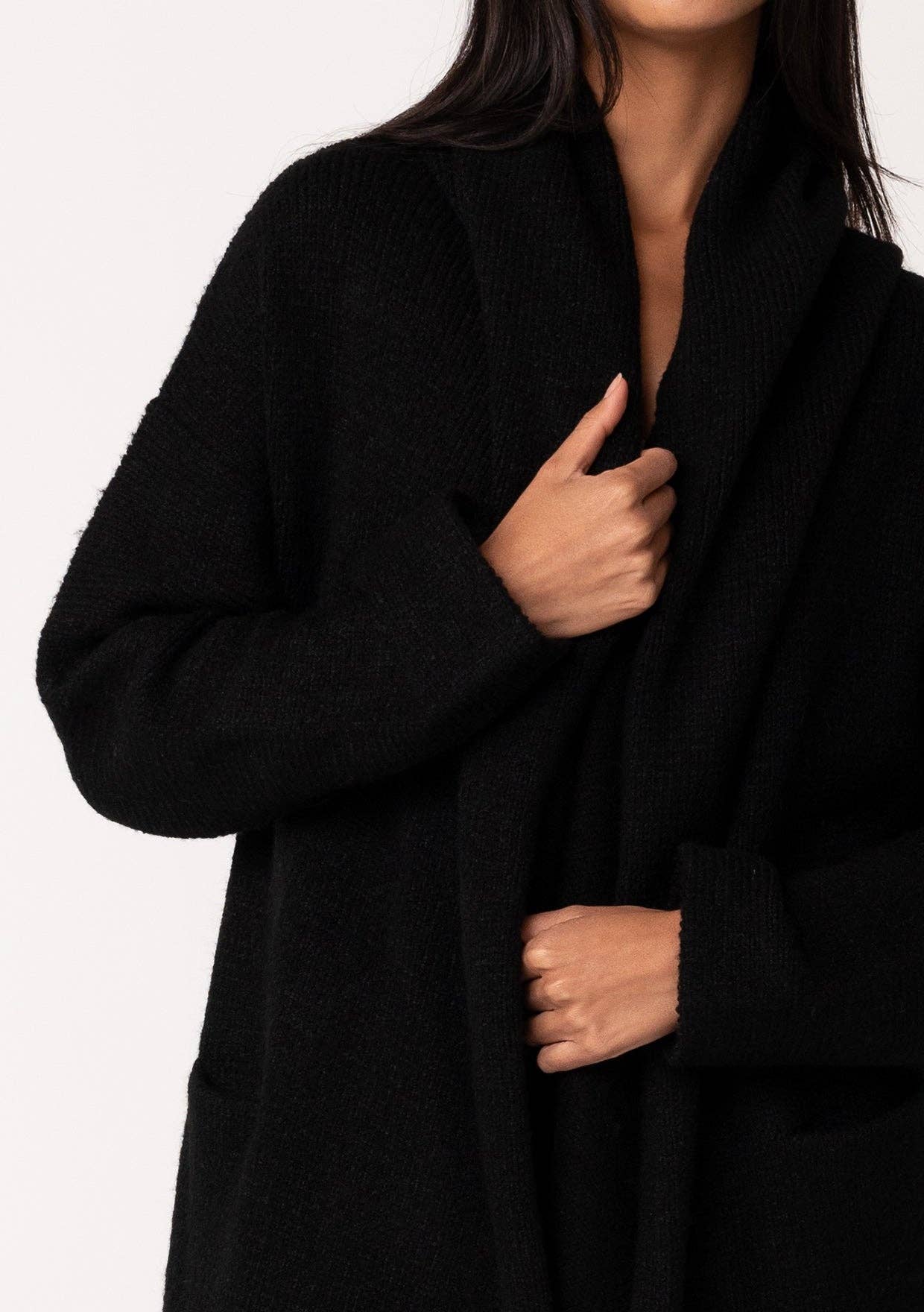 Cozy Oversized Two Pocket Hooded Cardigan