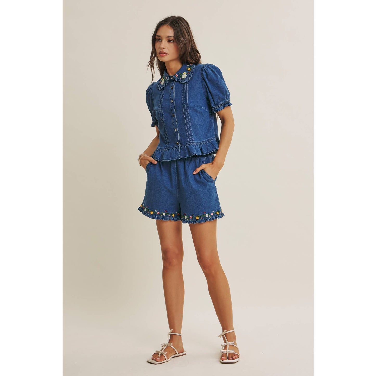 Wildflower Washed Denim Shirt