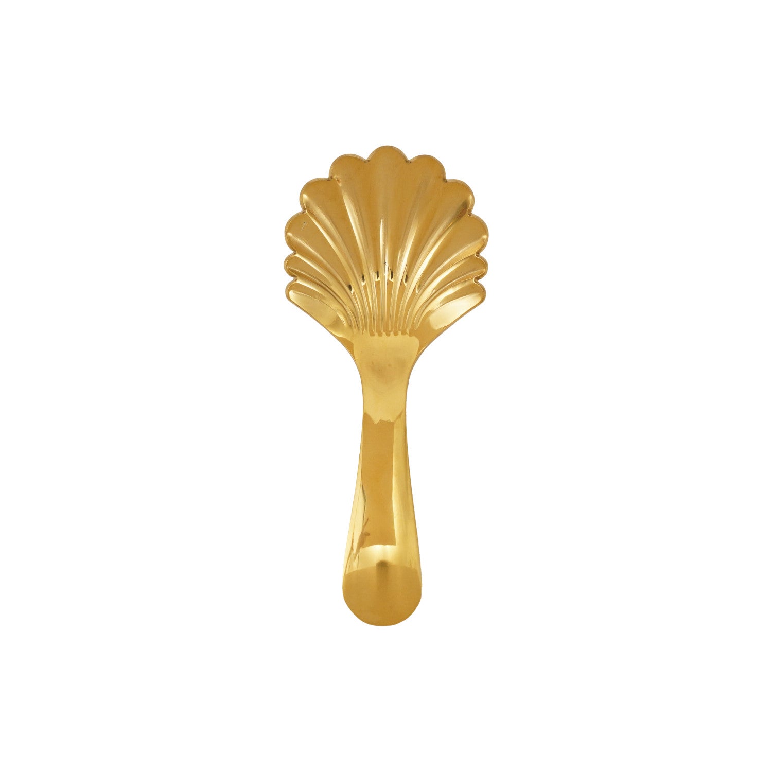 Stainless Steel Shell Shaped Spoon, Gold Finish