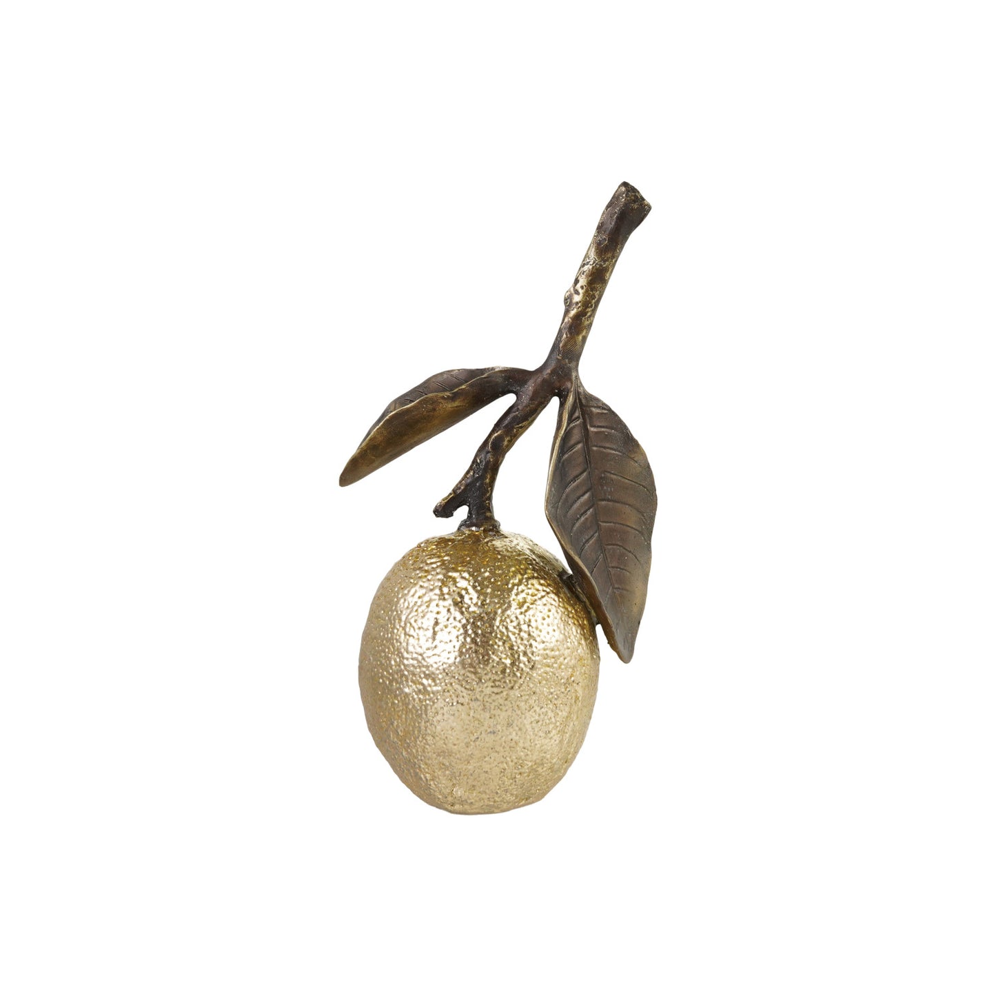 Resin Lemon on Stem, Antique Brass & Gold Finish