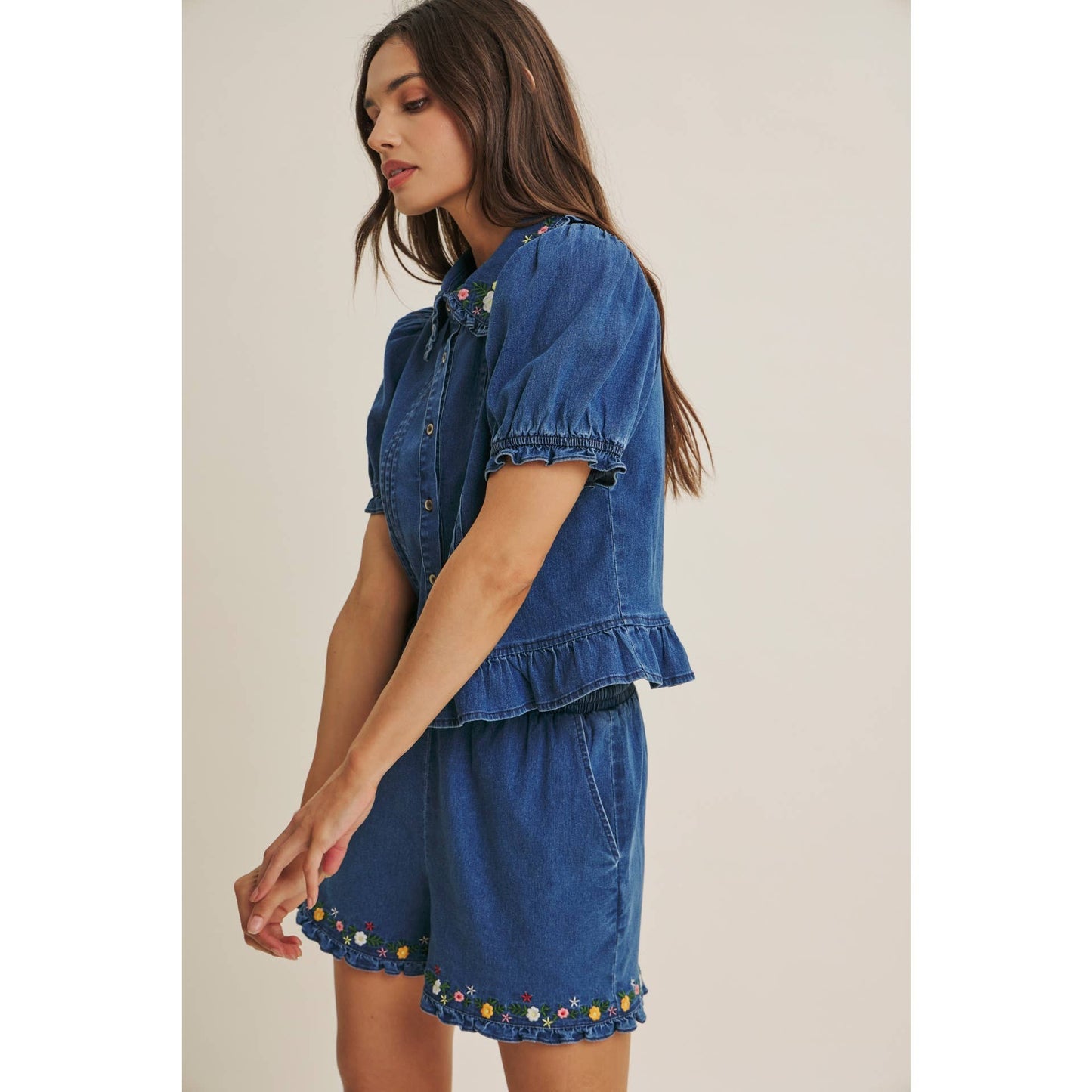 Wildflower Washed Denim Shirt