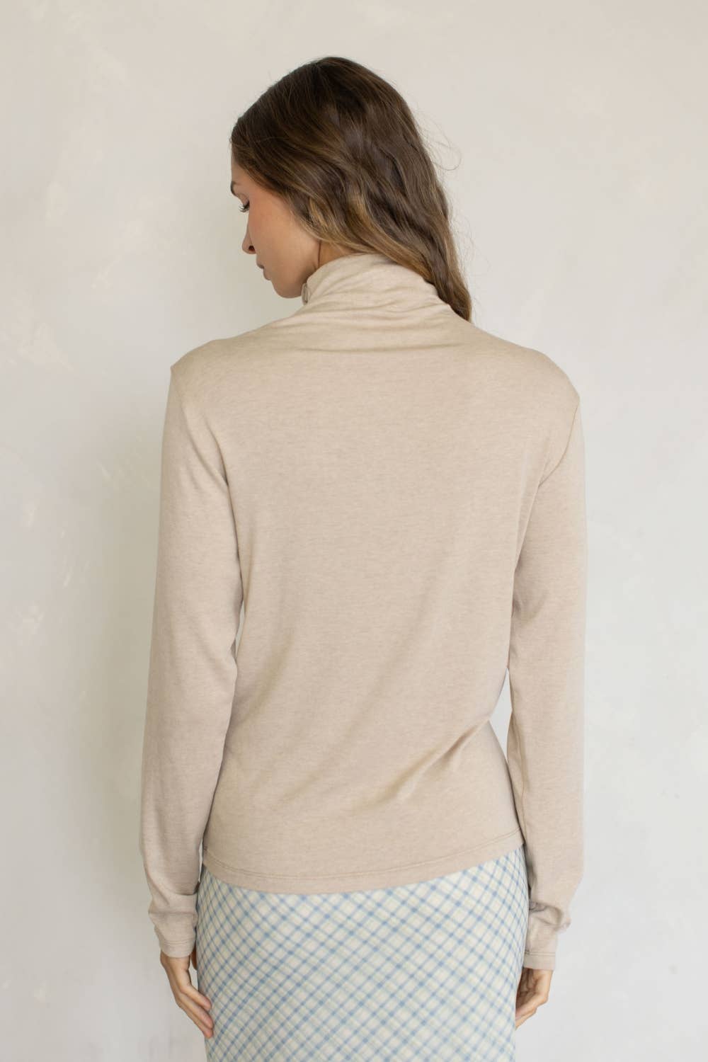 Button Turtle Neck Top