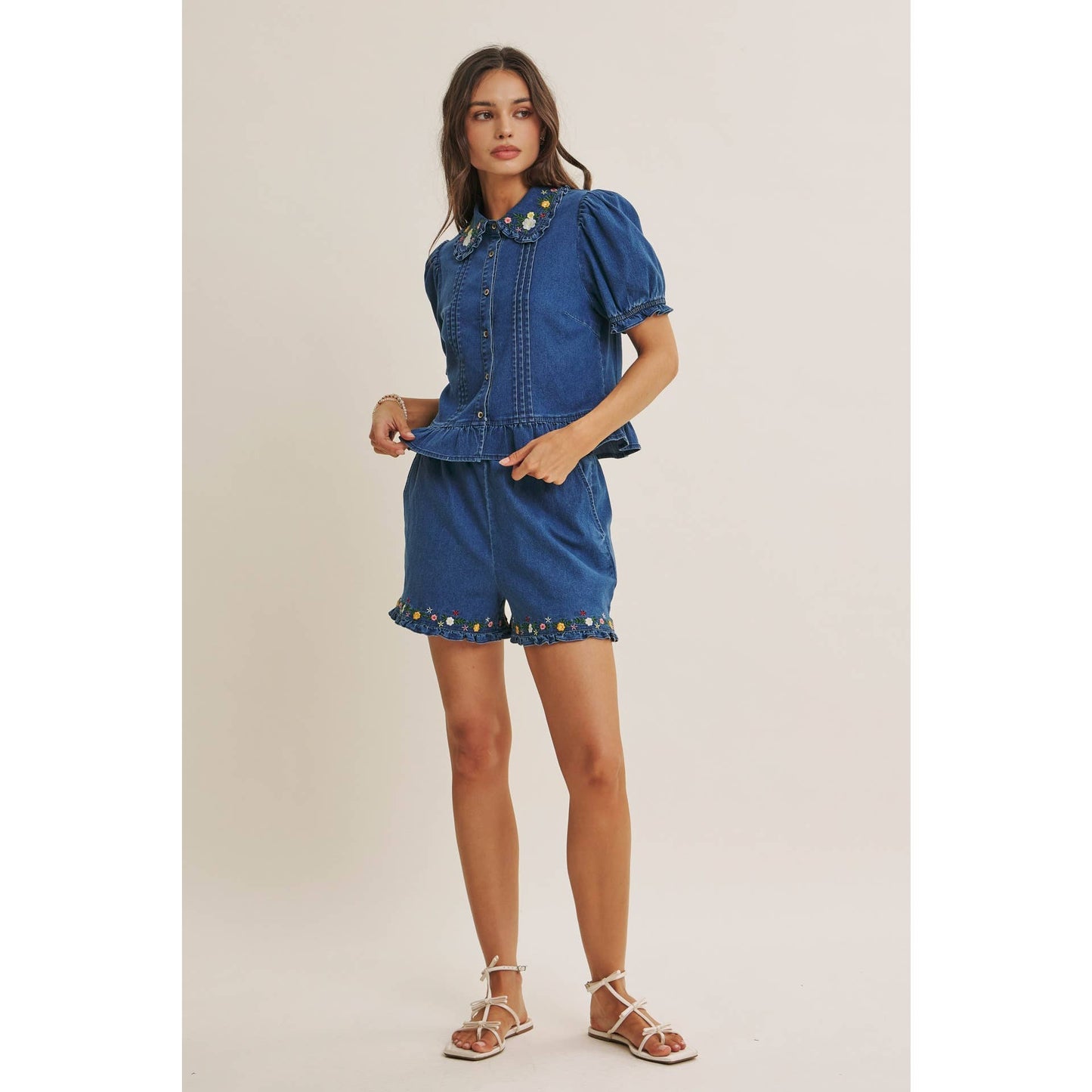 Wildflower Washed Denim Shirt