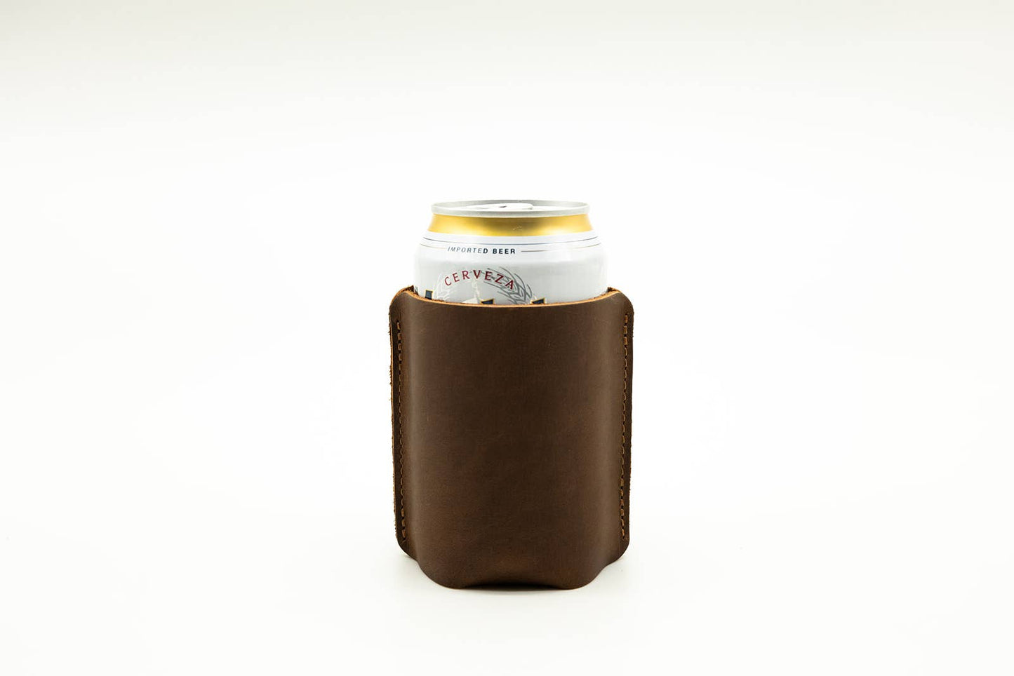 Leather Sewn Can Cooler