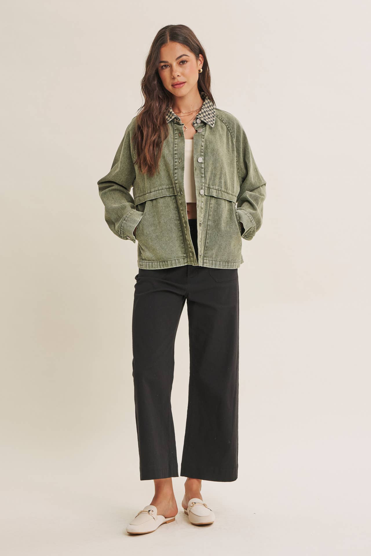 Washed Olive Green Jacket