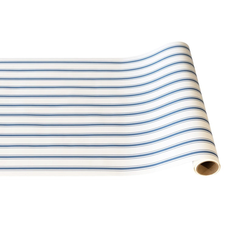 Blue Linen Stripe Runner