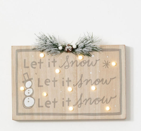 Let It Snow Light Up Wall Decor