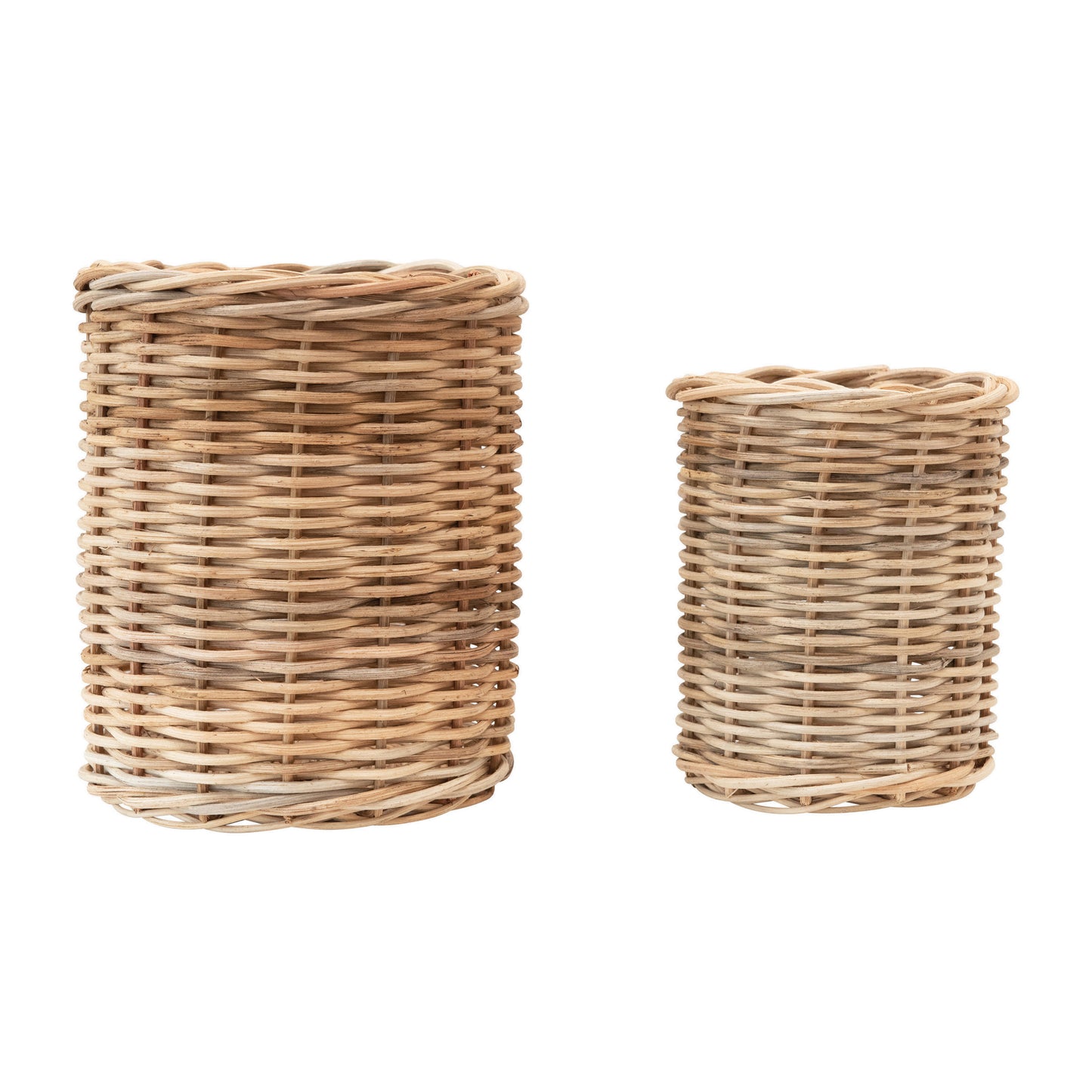 Hand-Woven Natural Wicker Basket