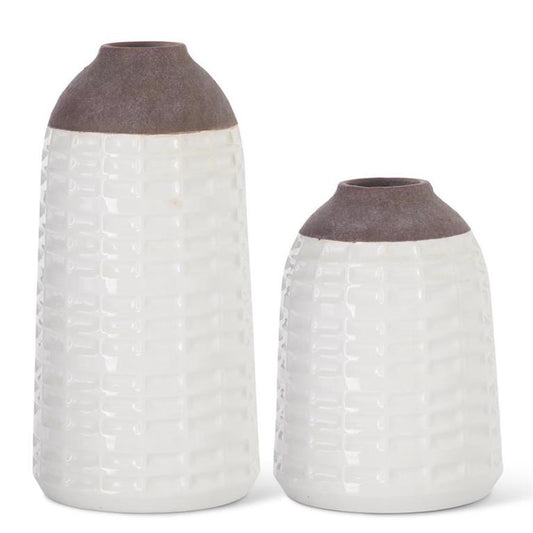 Stone White & Plum Vase