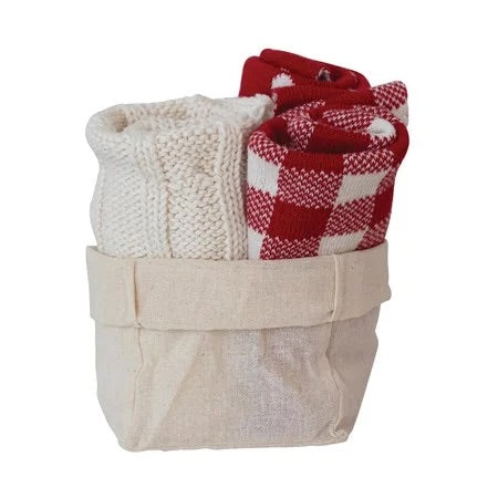 Holiday Cotton Knit Dish Cloth-Set of 3