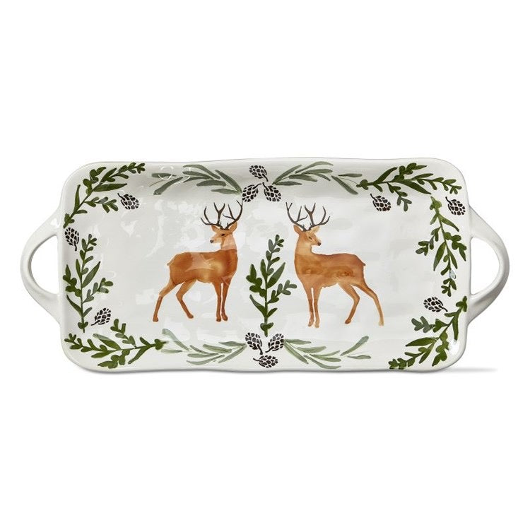 Winter Stag Rectangle Platter
