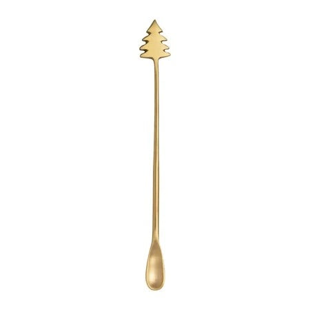 Brass Christmas Tree Cocktail Spoon