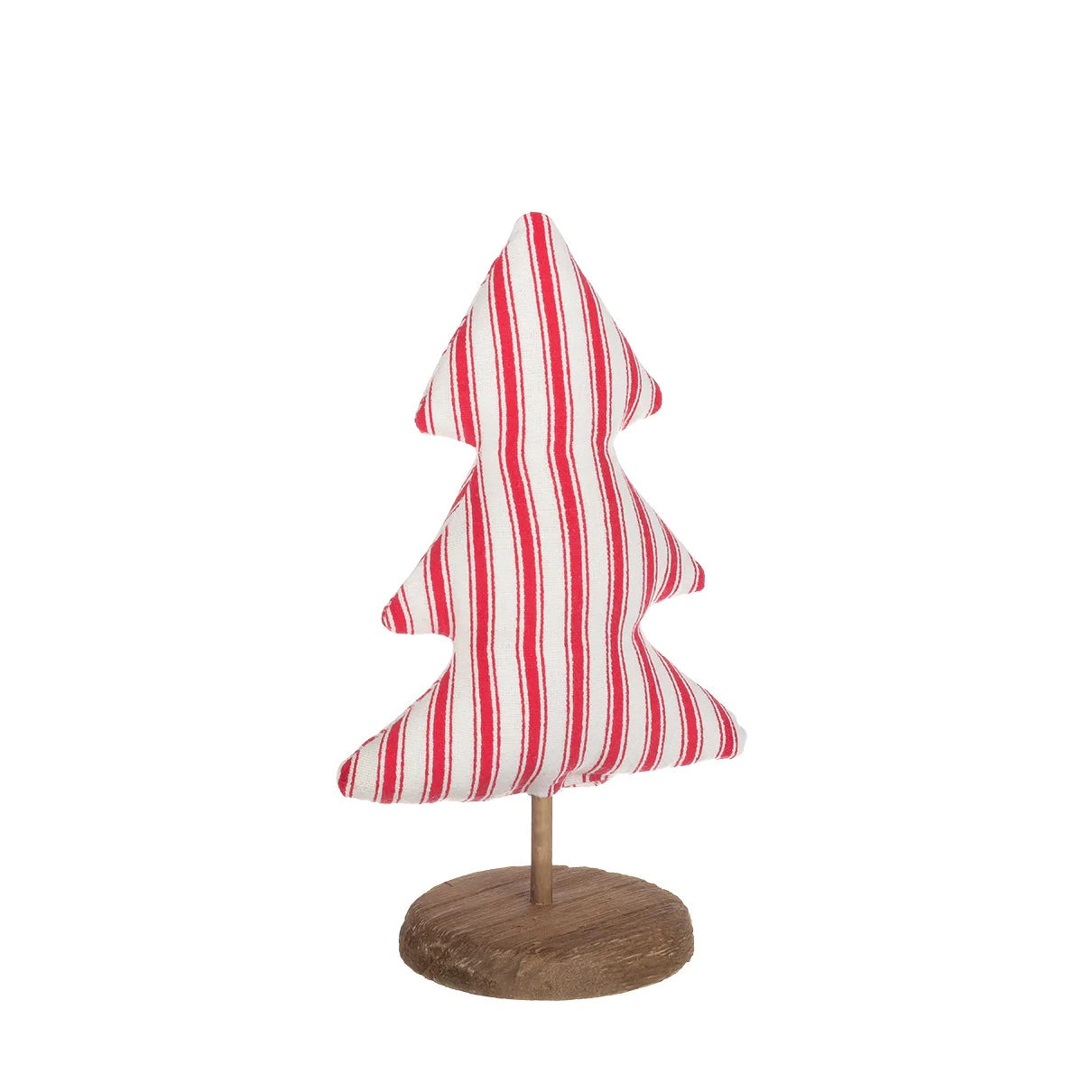 Red & White Striped Fabric Tree