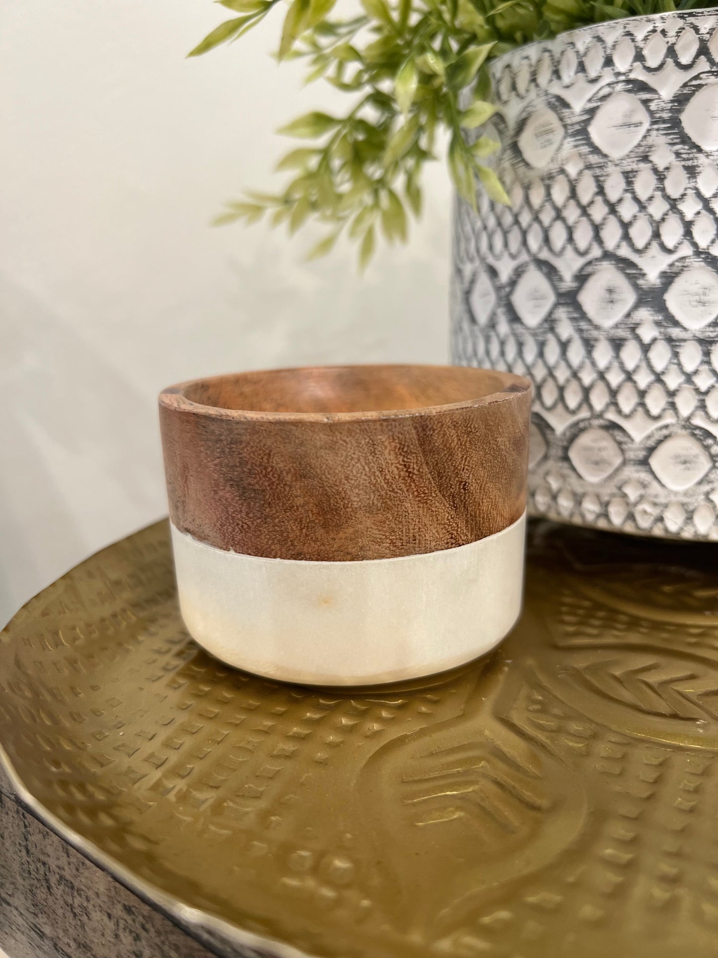 Marble & Wood Pinch Pot