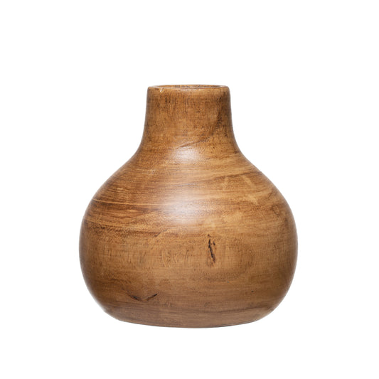 Walnut Stained Wood Vase