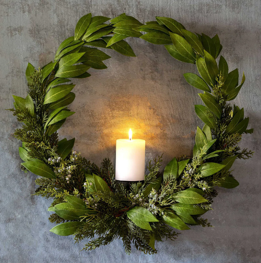 Wreath with Candle Plate