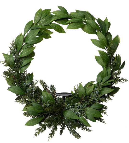 Wreath with Candle Plate